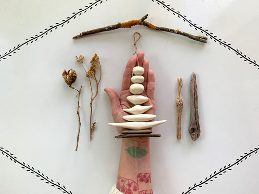 sold - one of a kind 'small kingdoms' white hanging