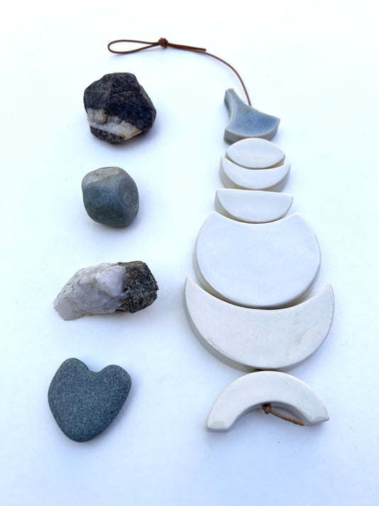 'slow song in minor’ one of a kind ceramic wall hanging