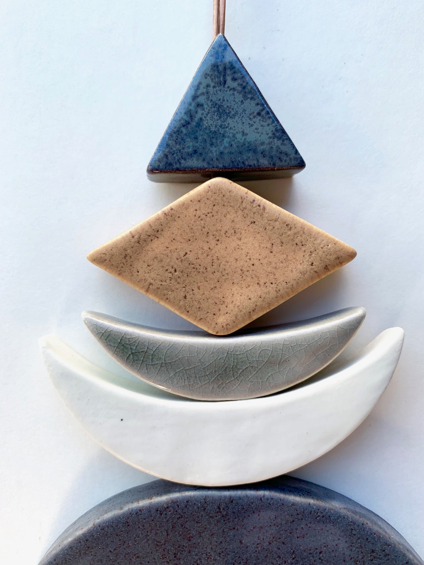 sold - one of a kind, desert rising ceramic hanging