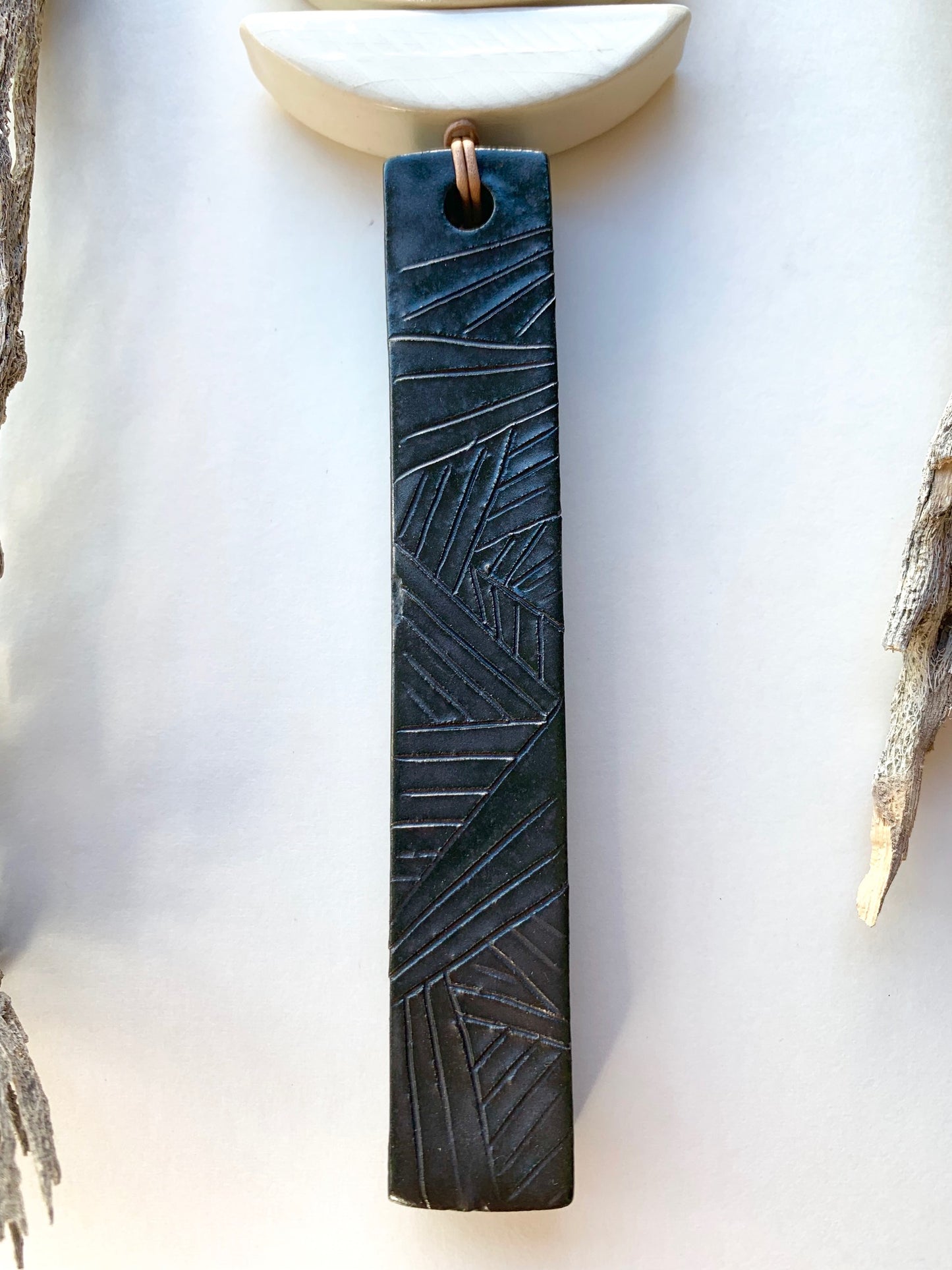 sold - one of a kind, desert rising ceramic wall piece