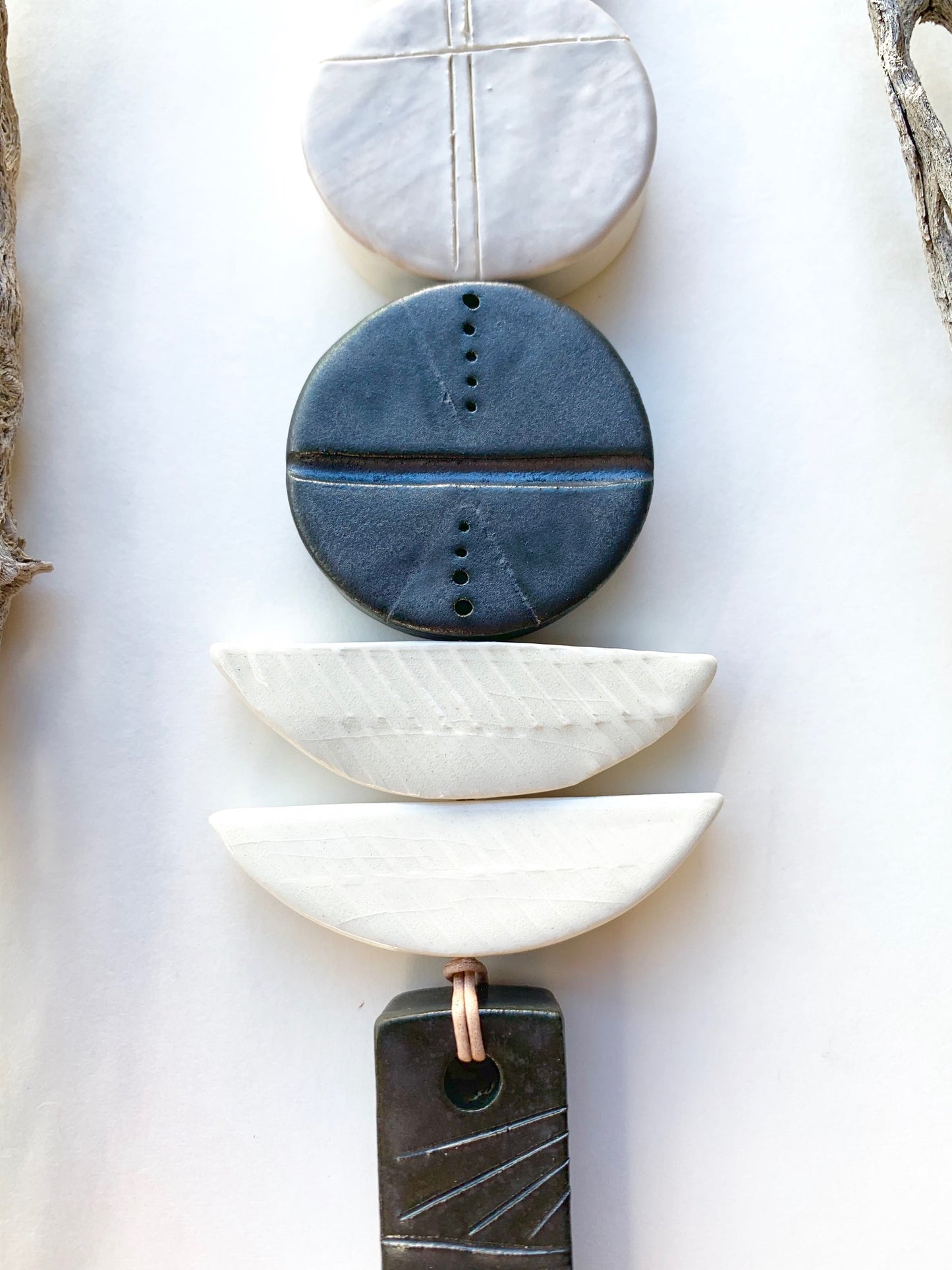 sold - one of a kind, desert rising ceramic wall piece