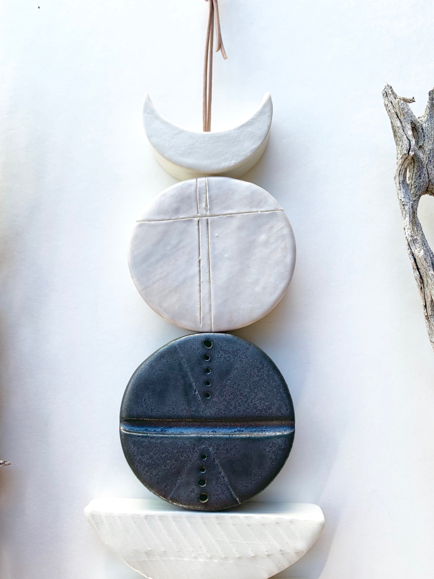 sold - one of a kind, desert rising ceramic wall piece