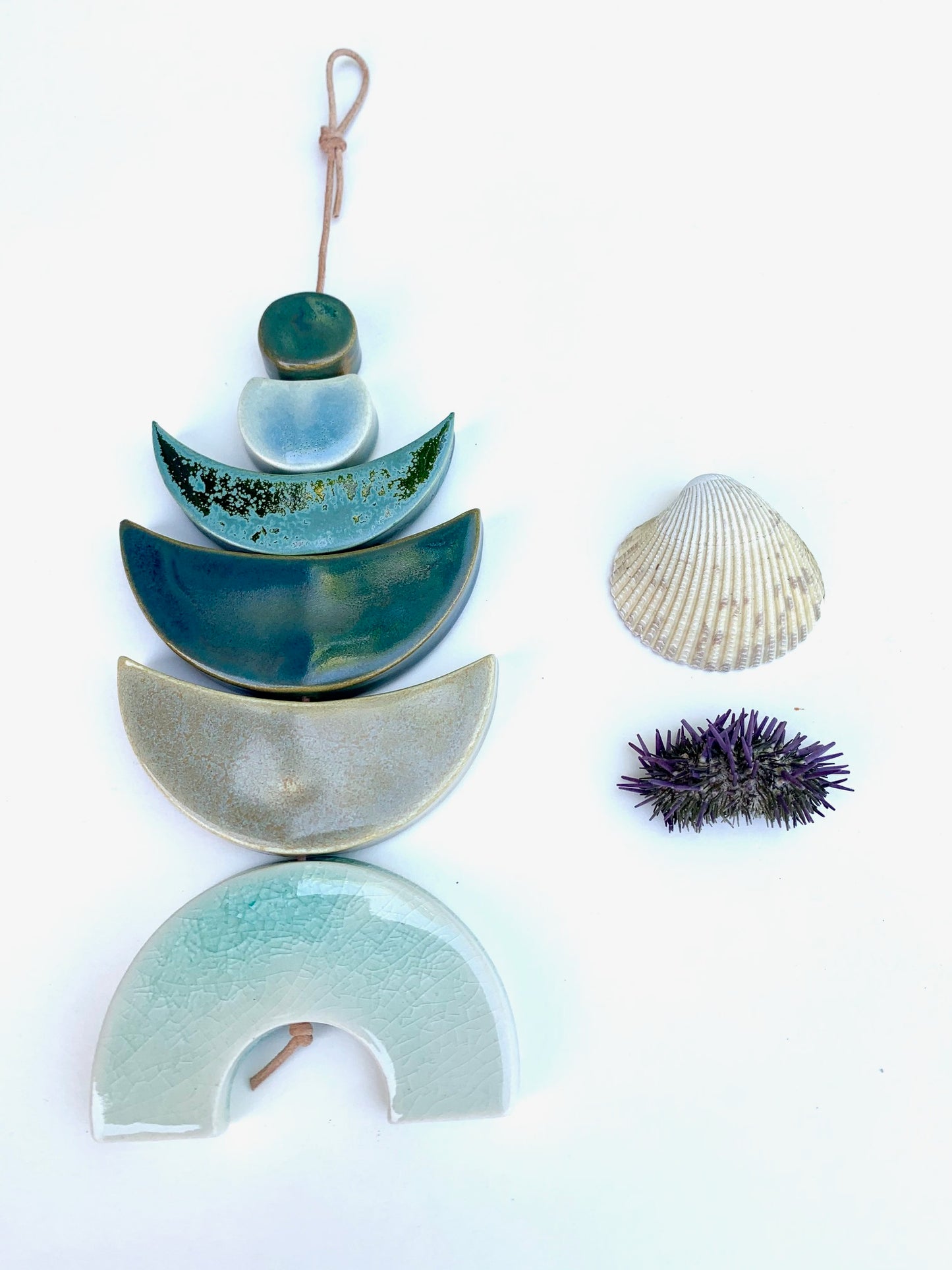sold - one of a kind 'kinder sea' desert & ocean hanging piece