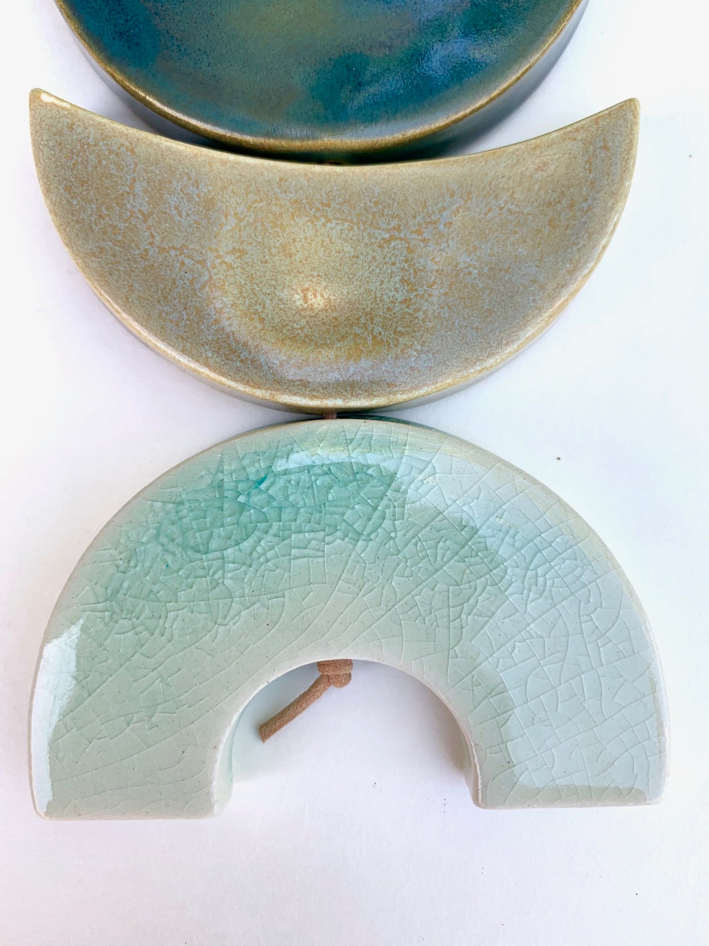 sold - one of a kind 'kinder sea' desert & ocean hanging piece