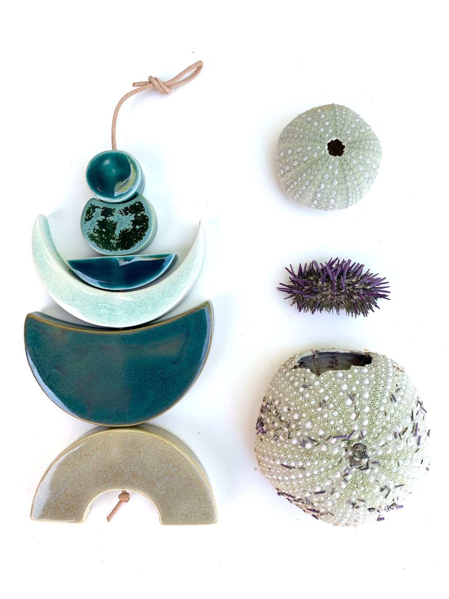 sold - one of a kind 'kinder sea' desert & ocean hanging piece