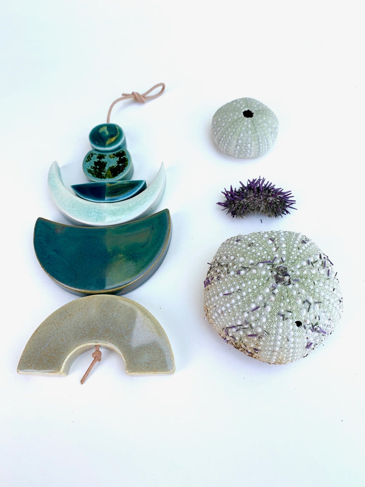 sold - one of a kind 'kinder sea' desert & ocean hanging piece