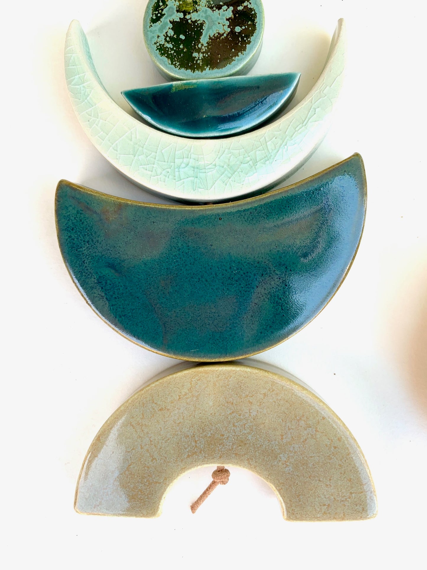 sold - one of a kind 'kinder sea' desert & ocean hanging piece