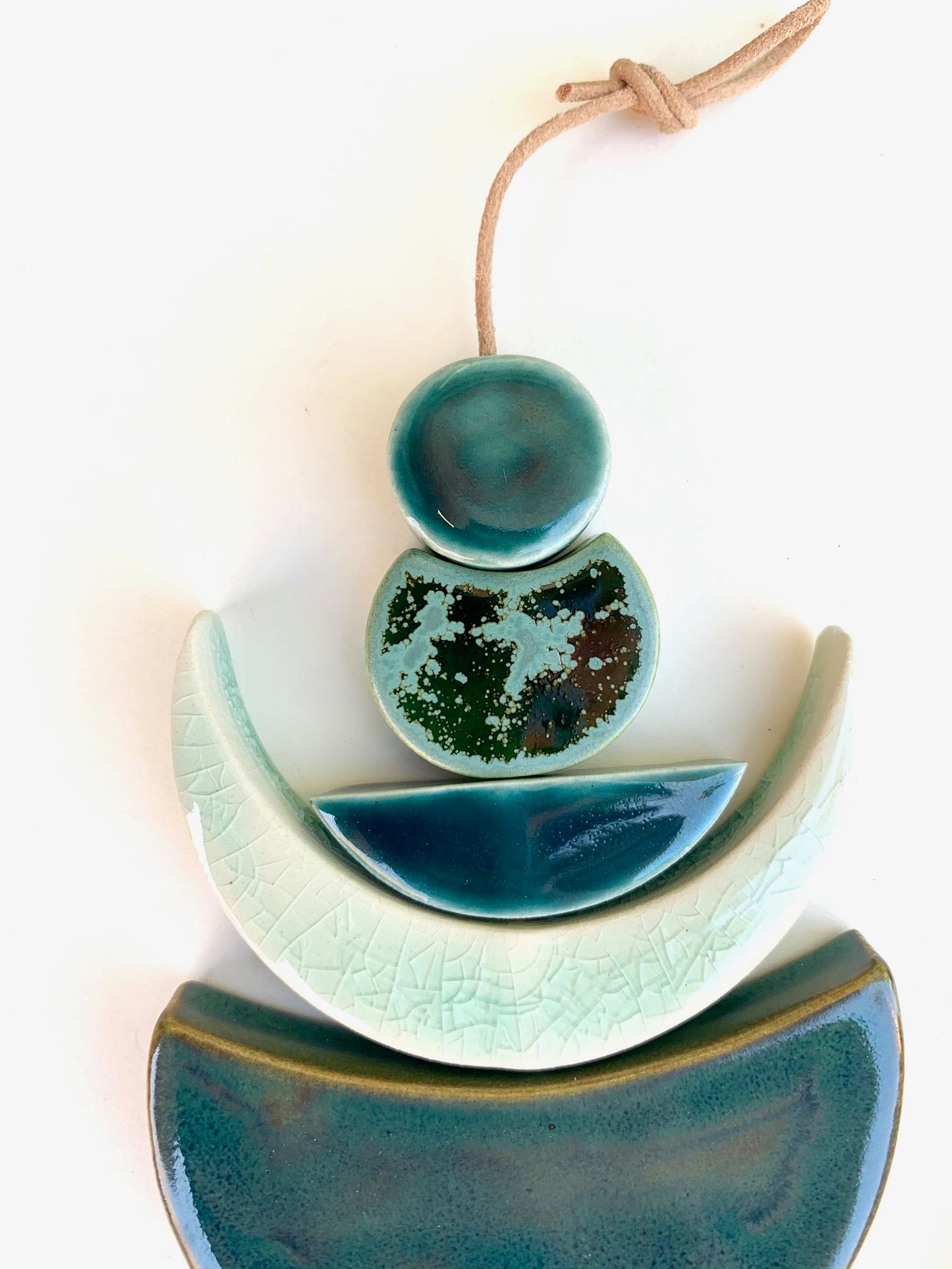 sold - one of a kind 'kinder sea' desert & ocean hanging piece