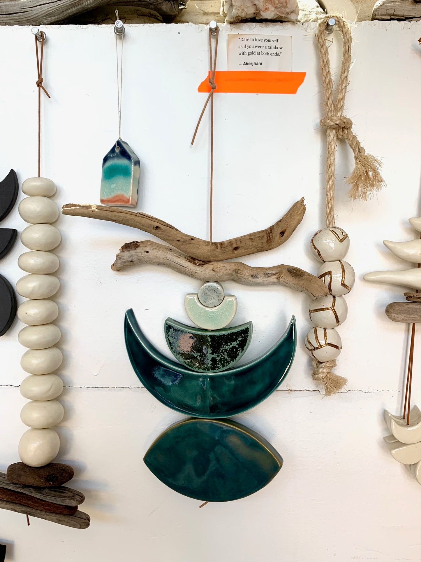 one of a kind 'sea foam moons' ceramic piece - SOLD