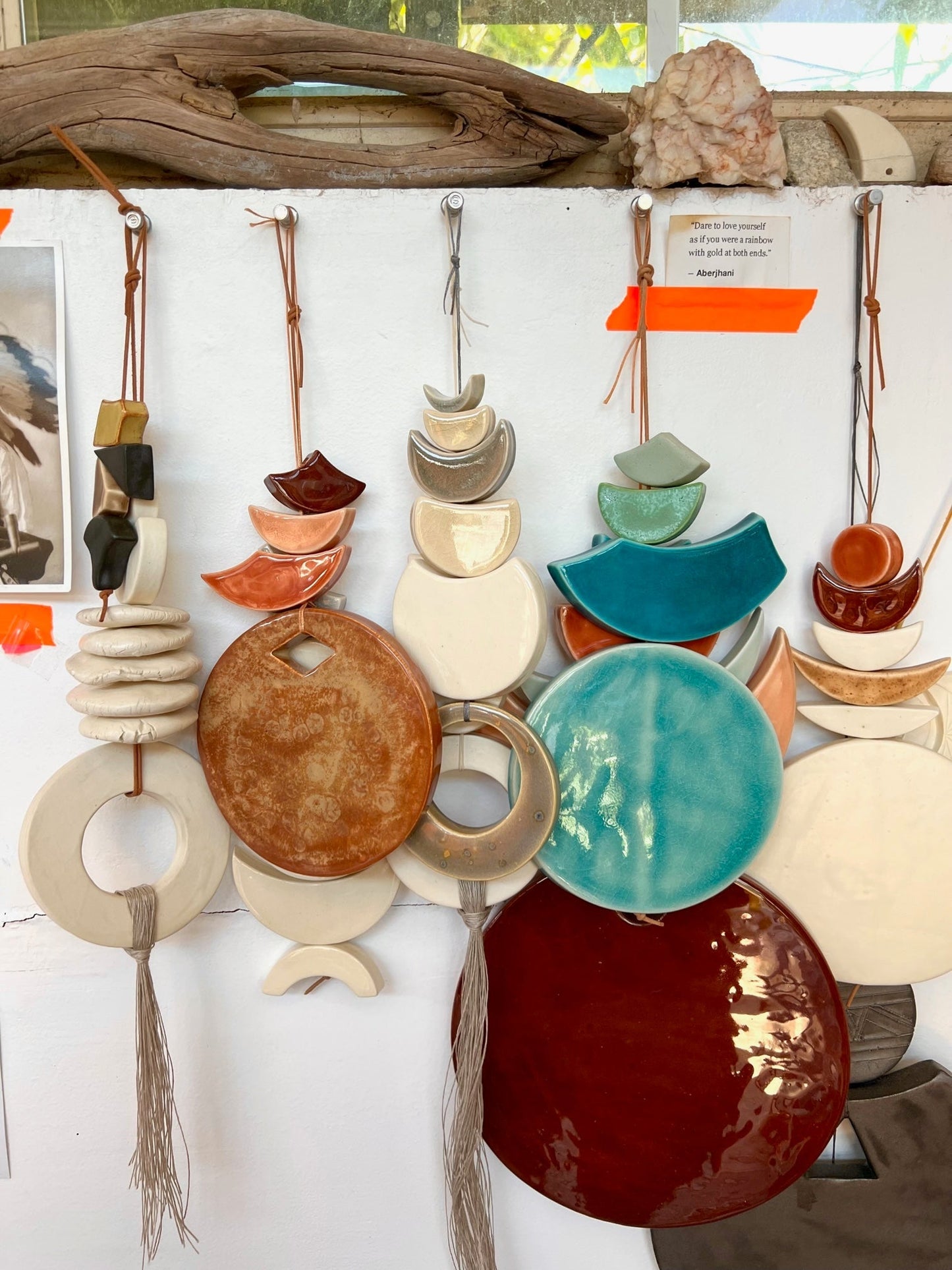 SOLD - one of a kind 'gleaming solace' hanging