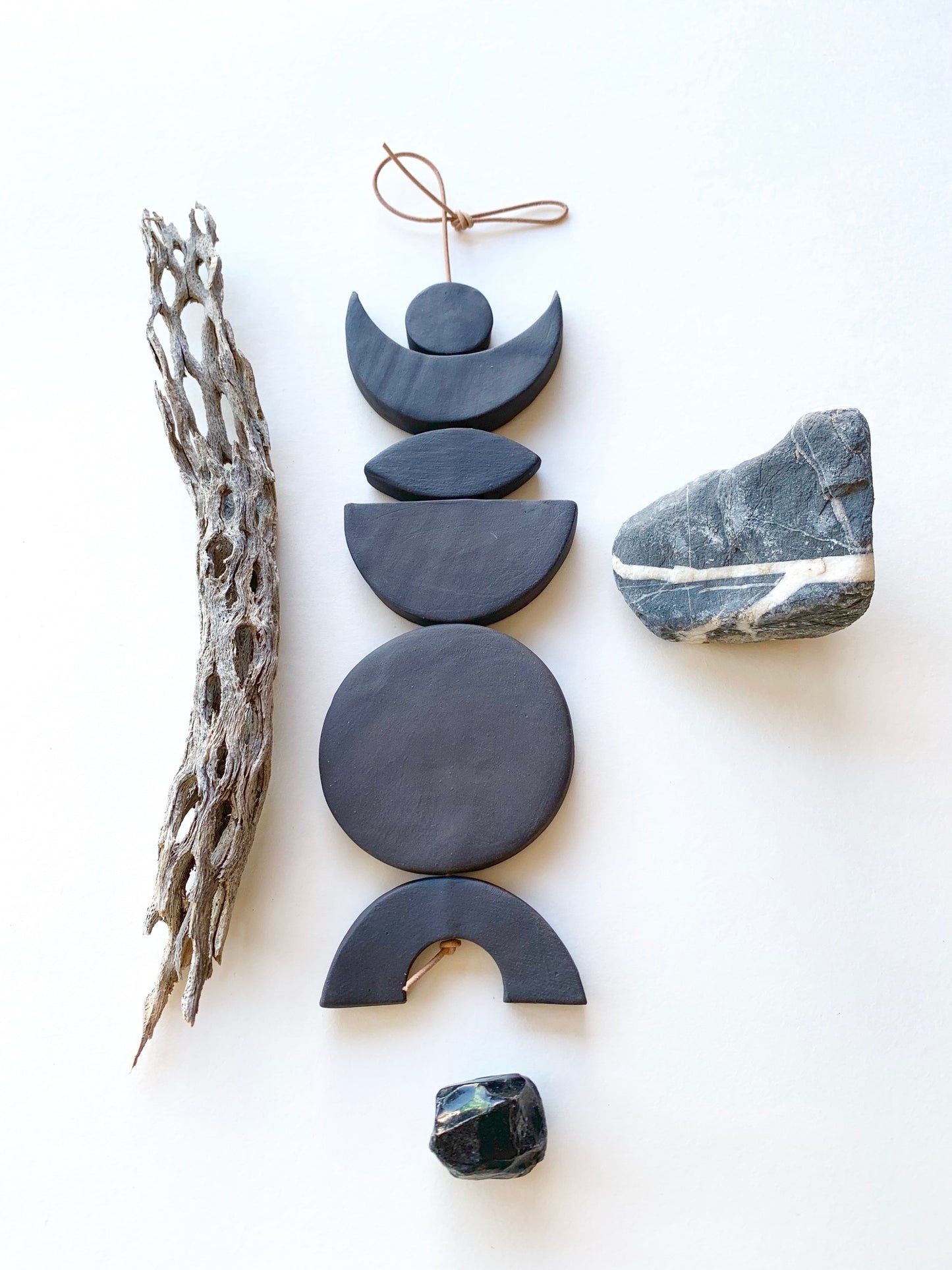 sold - one of a kind, black magic ceramic wall piece