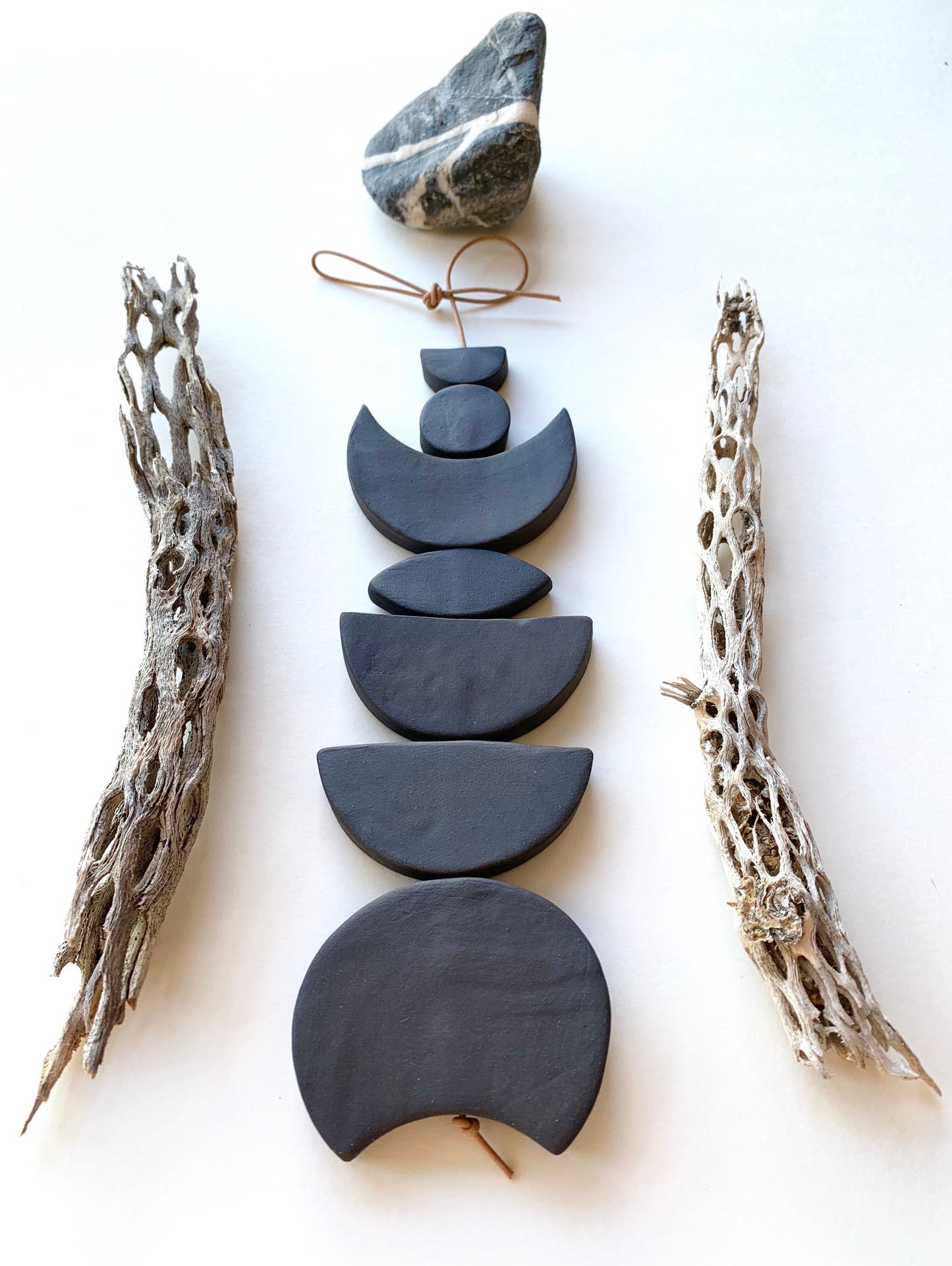 sold - one of a kind, black magic ceramic wall piece