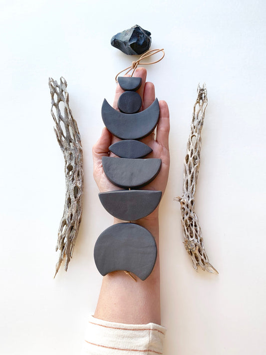 sold - one of a kind, black magic ceramic wall piece