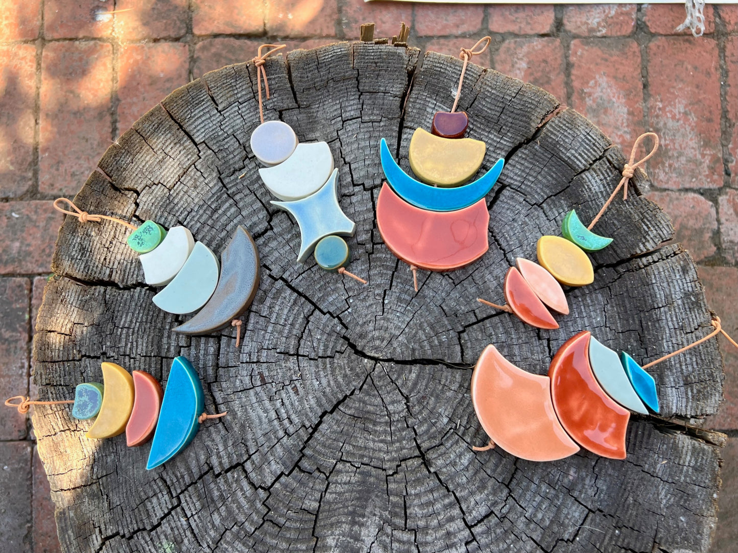 one of a kind 'hepworth' sculptural wall hanging piece