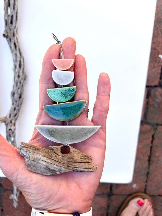 sold - one of a kind 'courage & wisdom' piece with driftwood