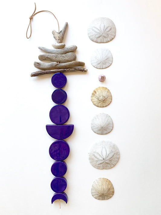 sold - one of a kind 'the ocean blue' wall piece