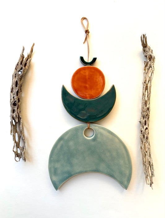 sold - one of a kind 'bloodstream dust' large desert & ocean hanging