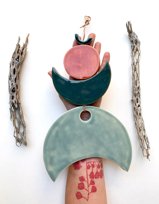 sold - one of a kind 'bloodstream dust' large desert & ocean hanging