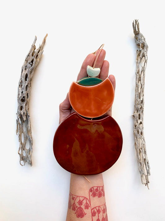 sold - one of a kind 'bloodstream dust' large desert hanging