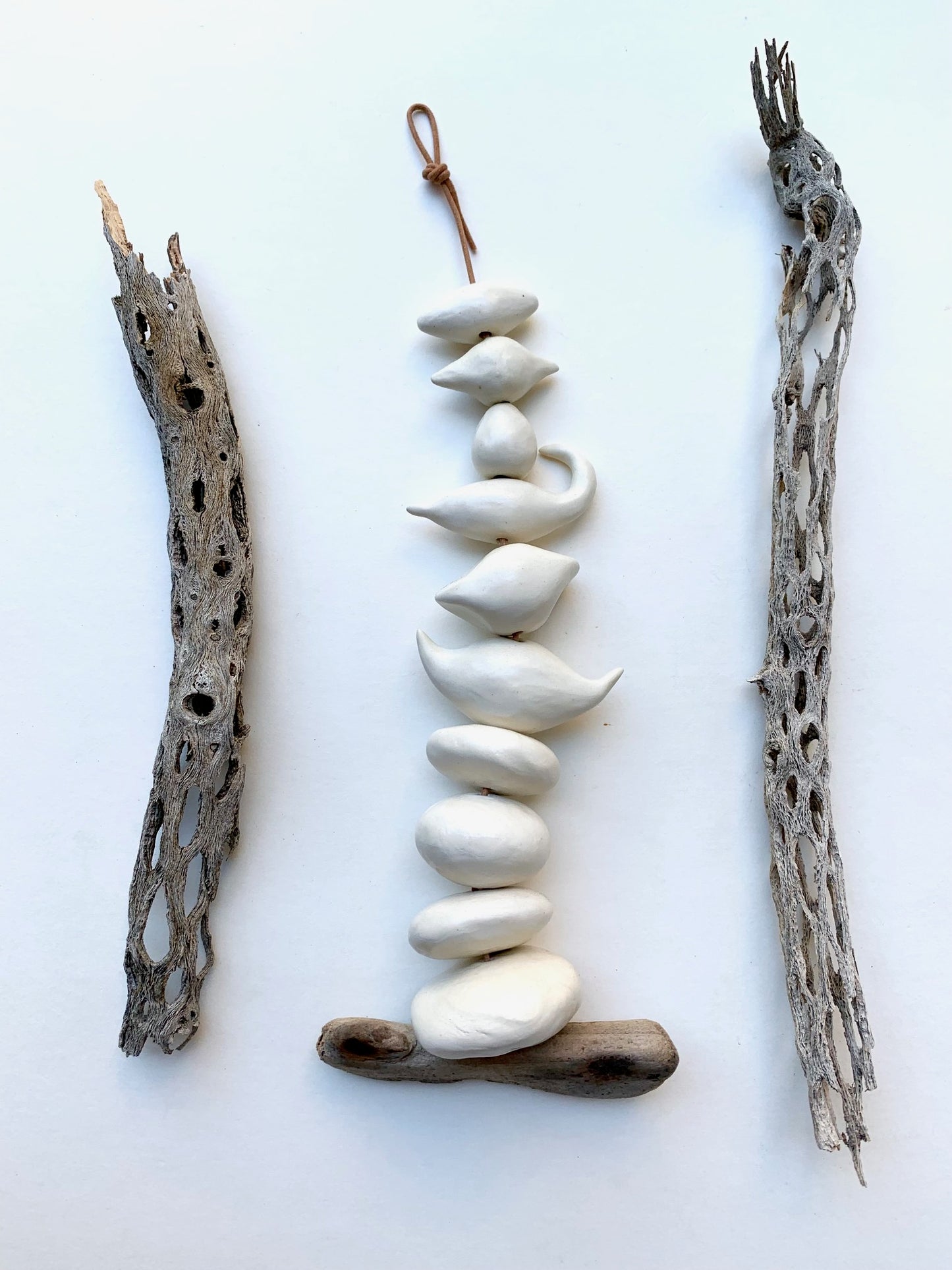 one of a kind 'small kingdoms' white wall hanging