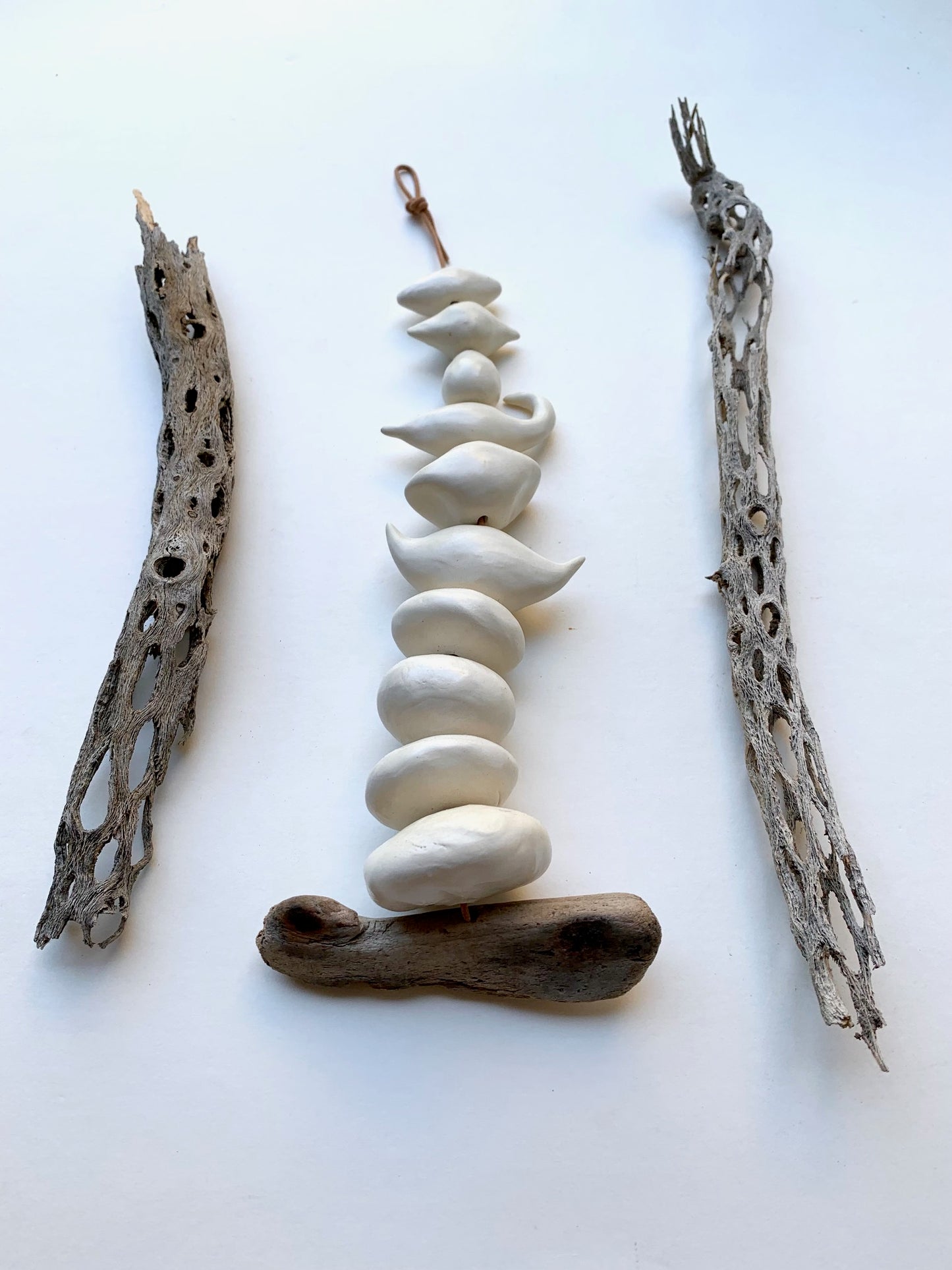 one of a kind 'small kingdoms' white wall hanging