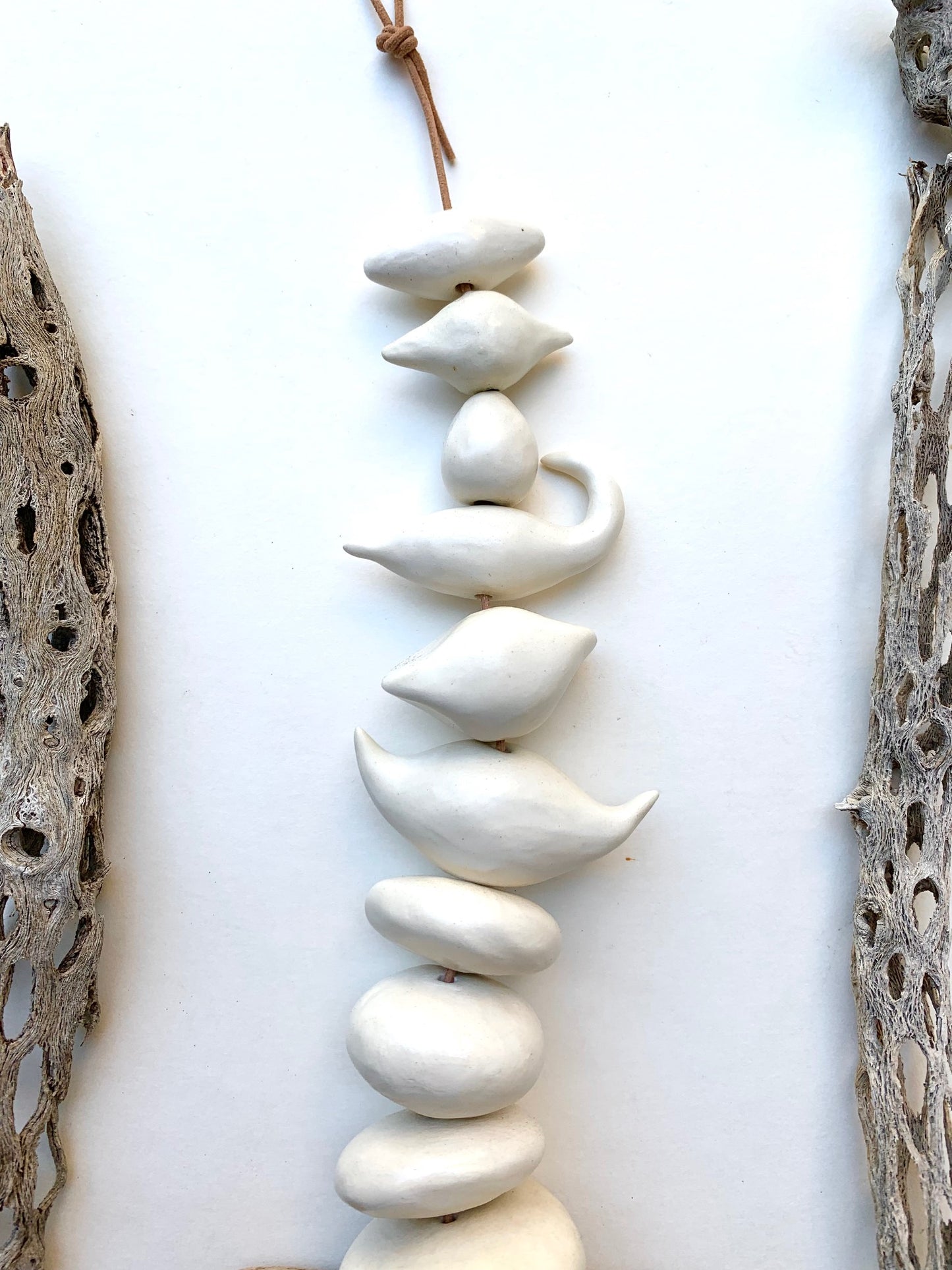 one of a kind 'small kingdoms' white wall hanging