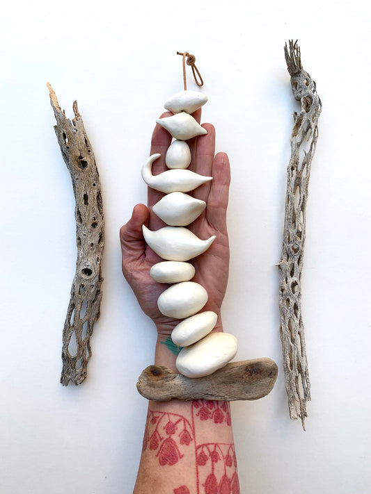 one of a kind 'small kingdoms' white wall hanging