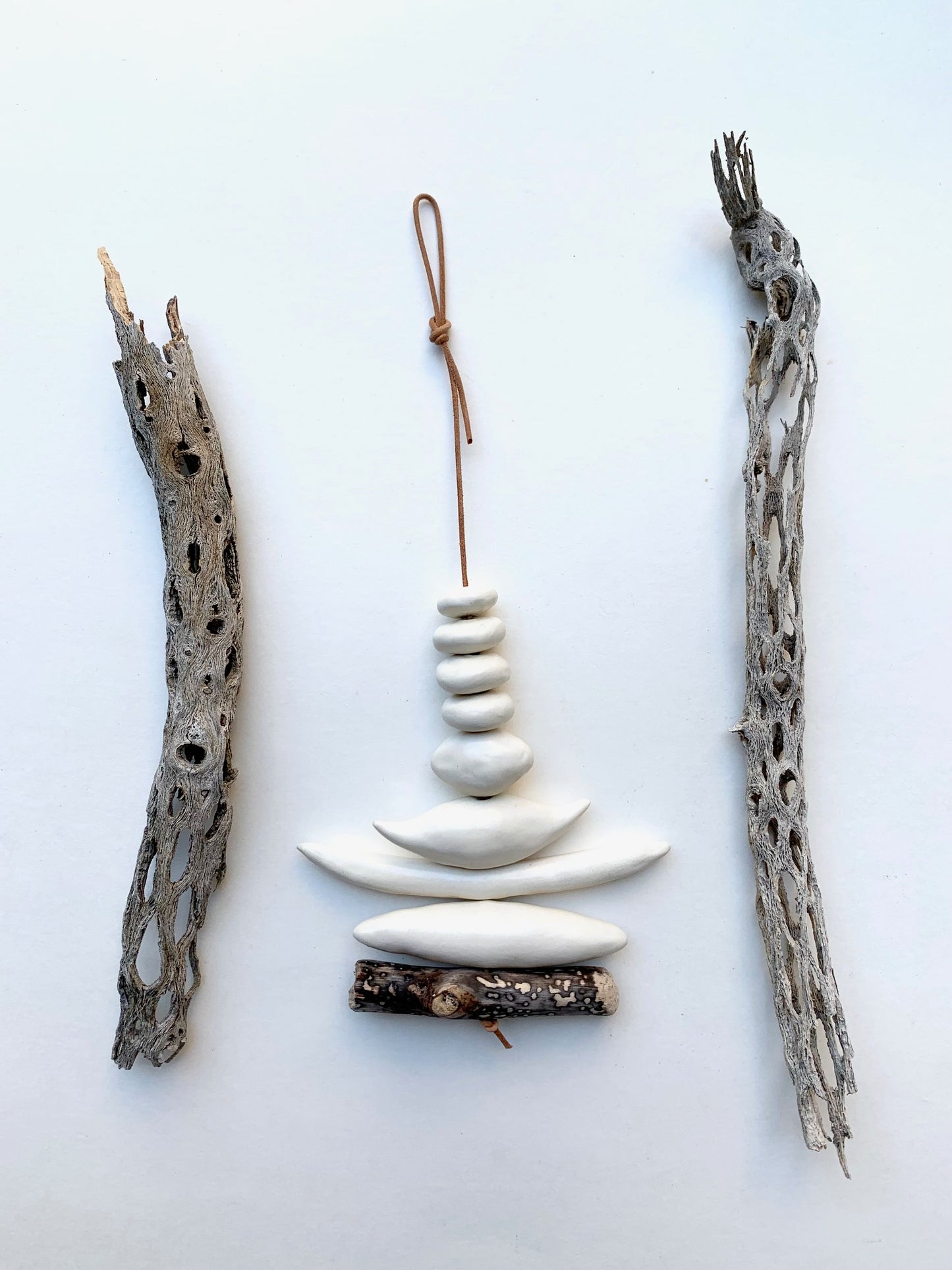 one of a kind 'small kingdoms' white wall hanging