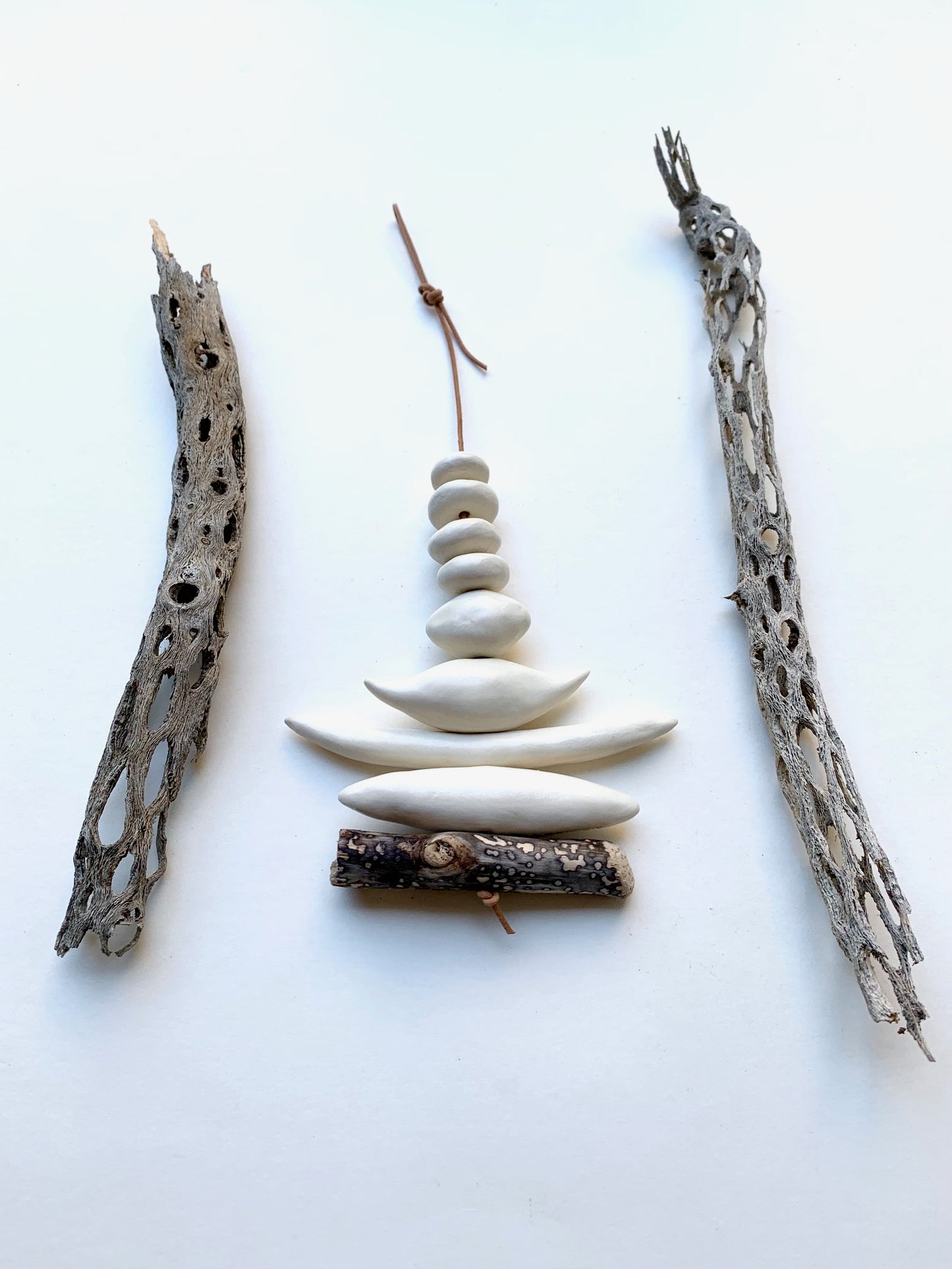 one of a kind 'small kingdoms' white wall hanging