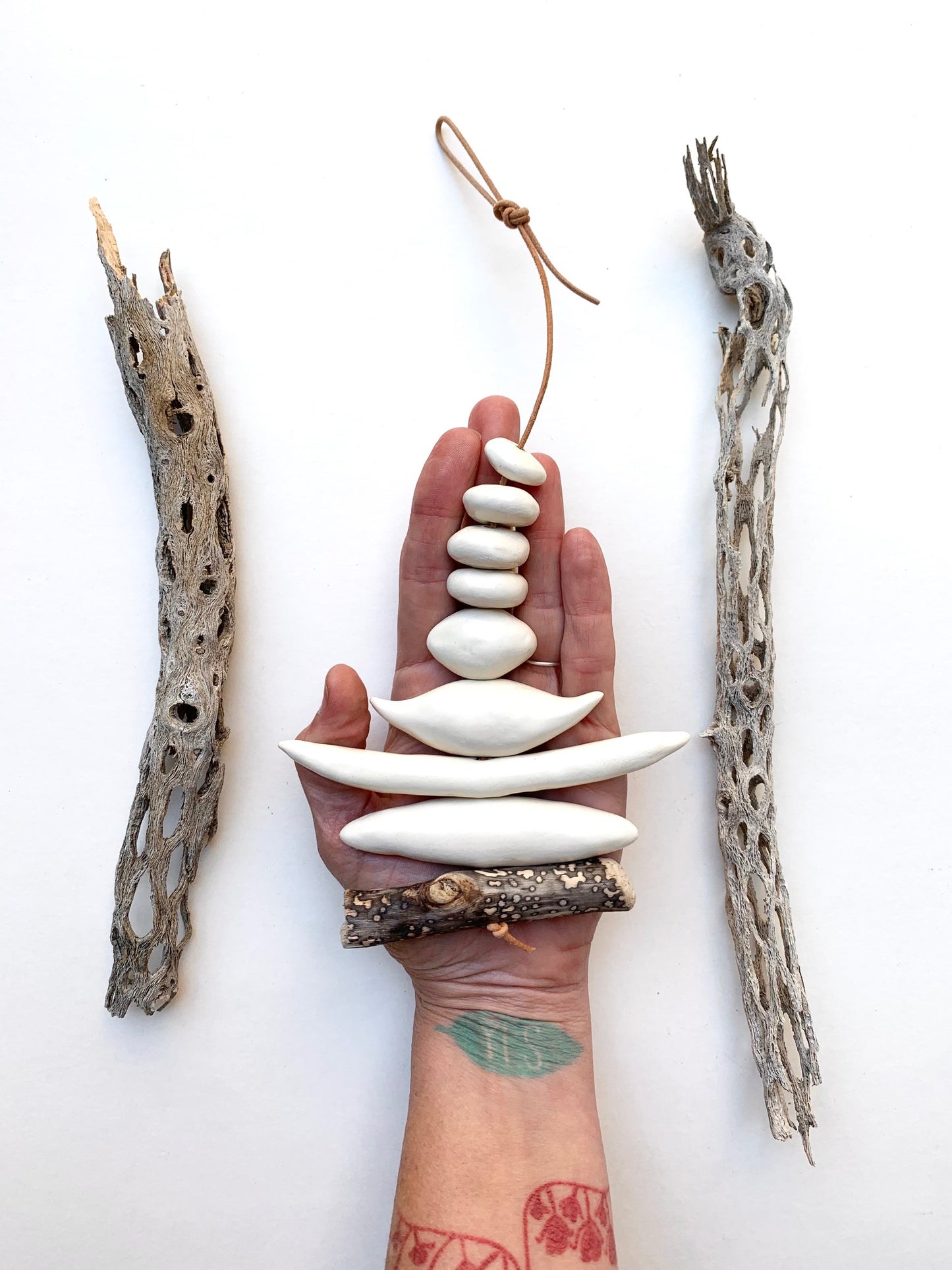 one of a kind 'small kingdoms' white wall hanging