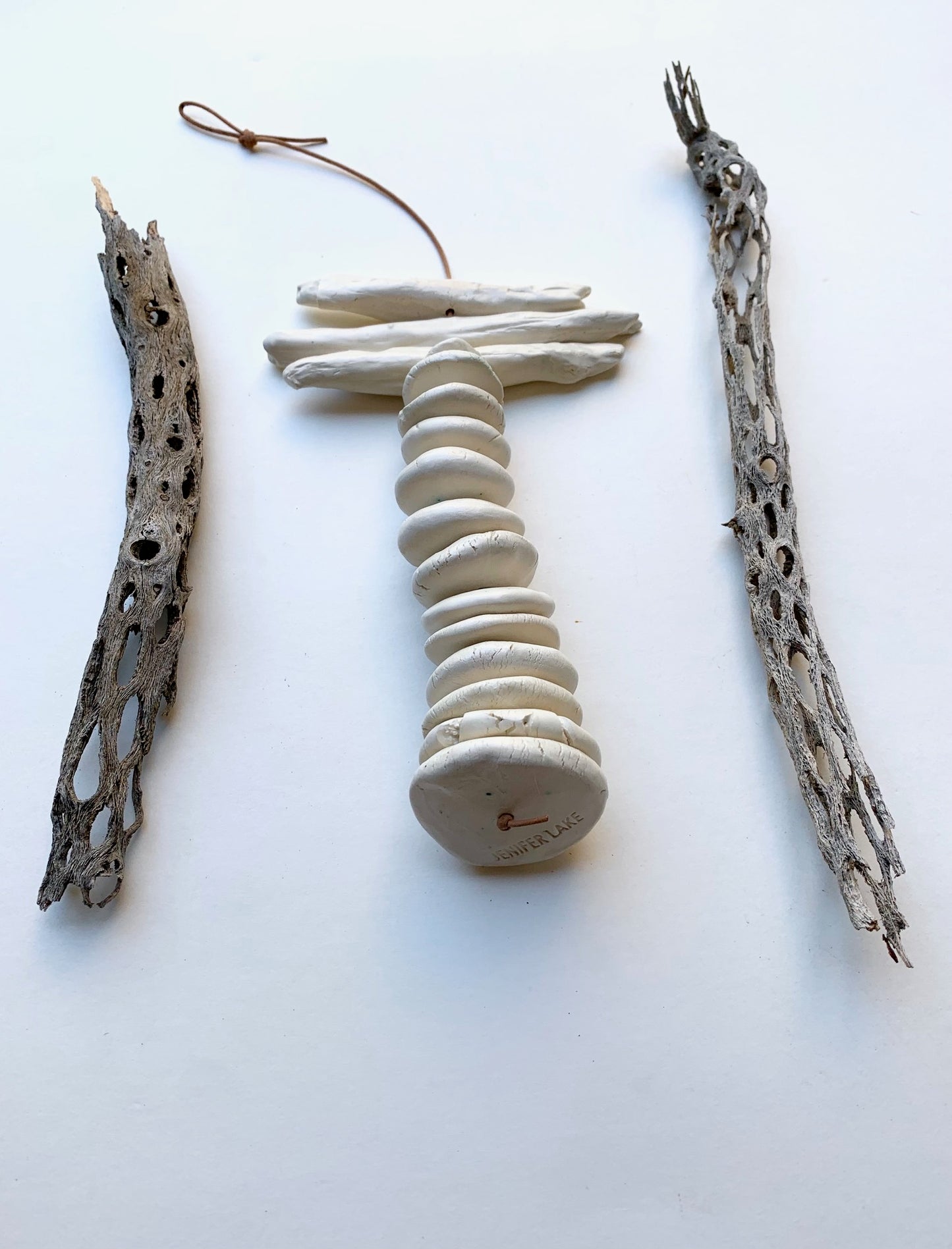 one of a kind 'small kingdoms' white wall hanging