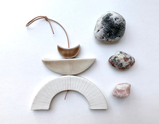 sold - 'radiance' - white rainbow temple one of a kind hanging