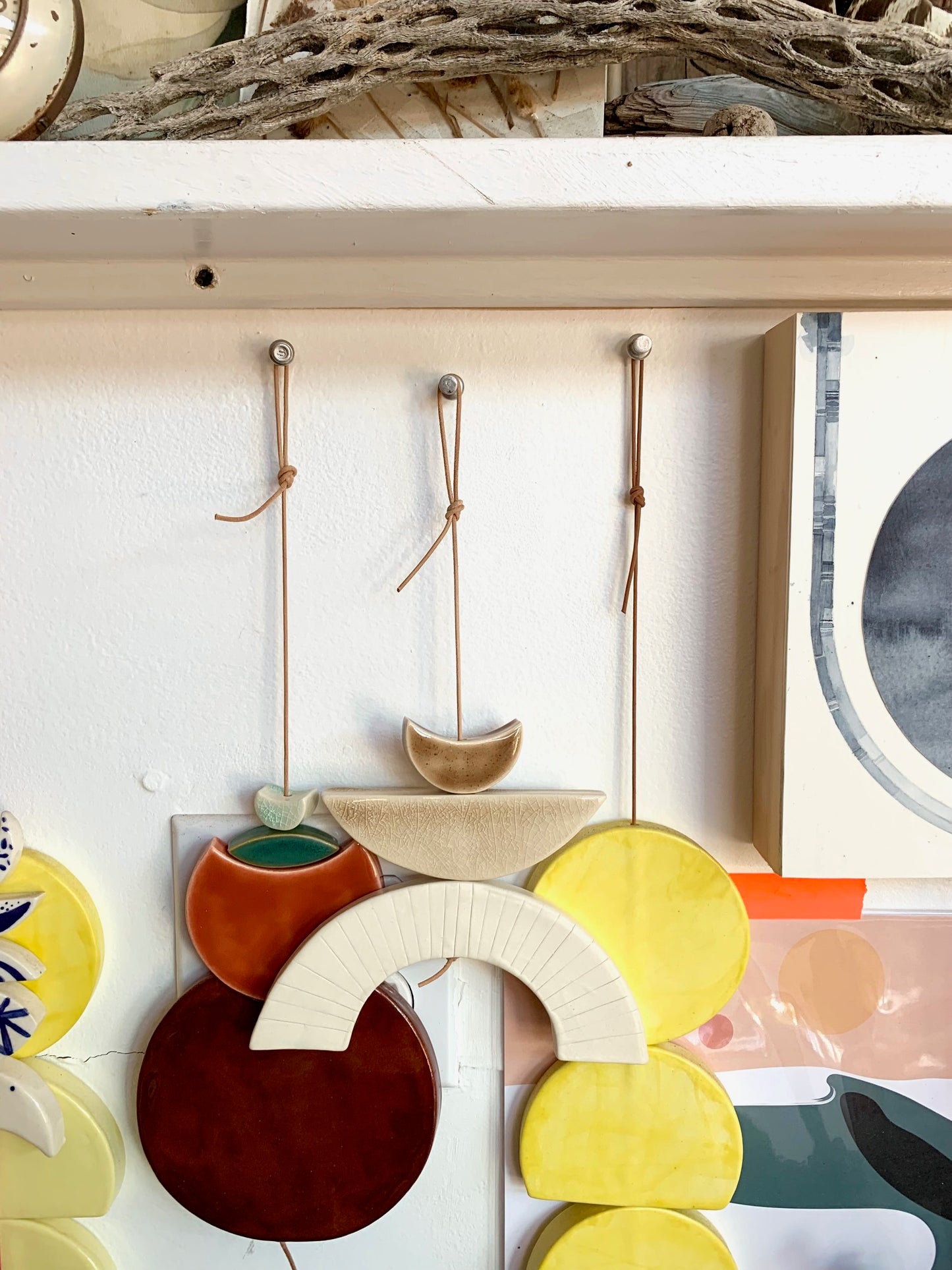 sold - 'radiance' - white rainbow temple one of a kind hanging