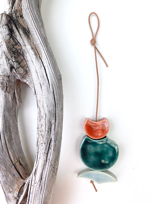 sold - one of a kind 'hepworth' sculptural hanging piece