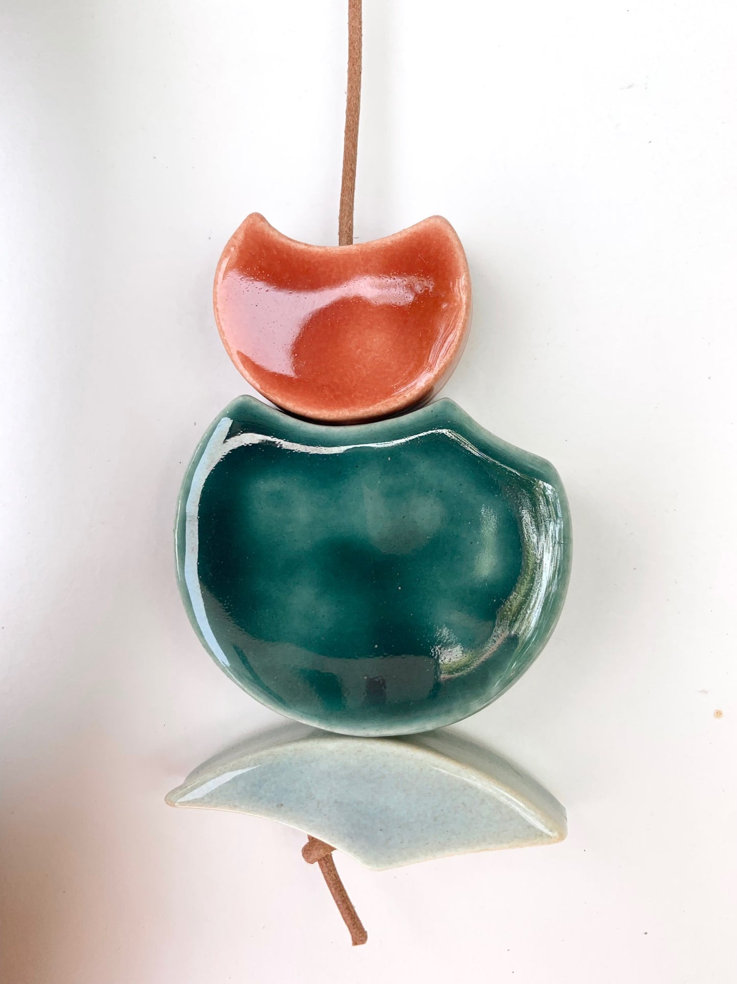 sold - one of a kind 'hepworth' sculptural hanging piece