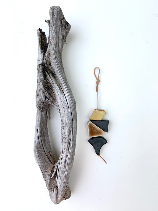 one of a kind 'hepworth' sculptural wall hanging piece