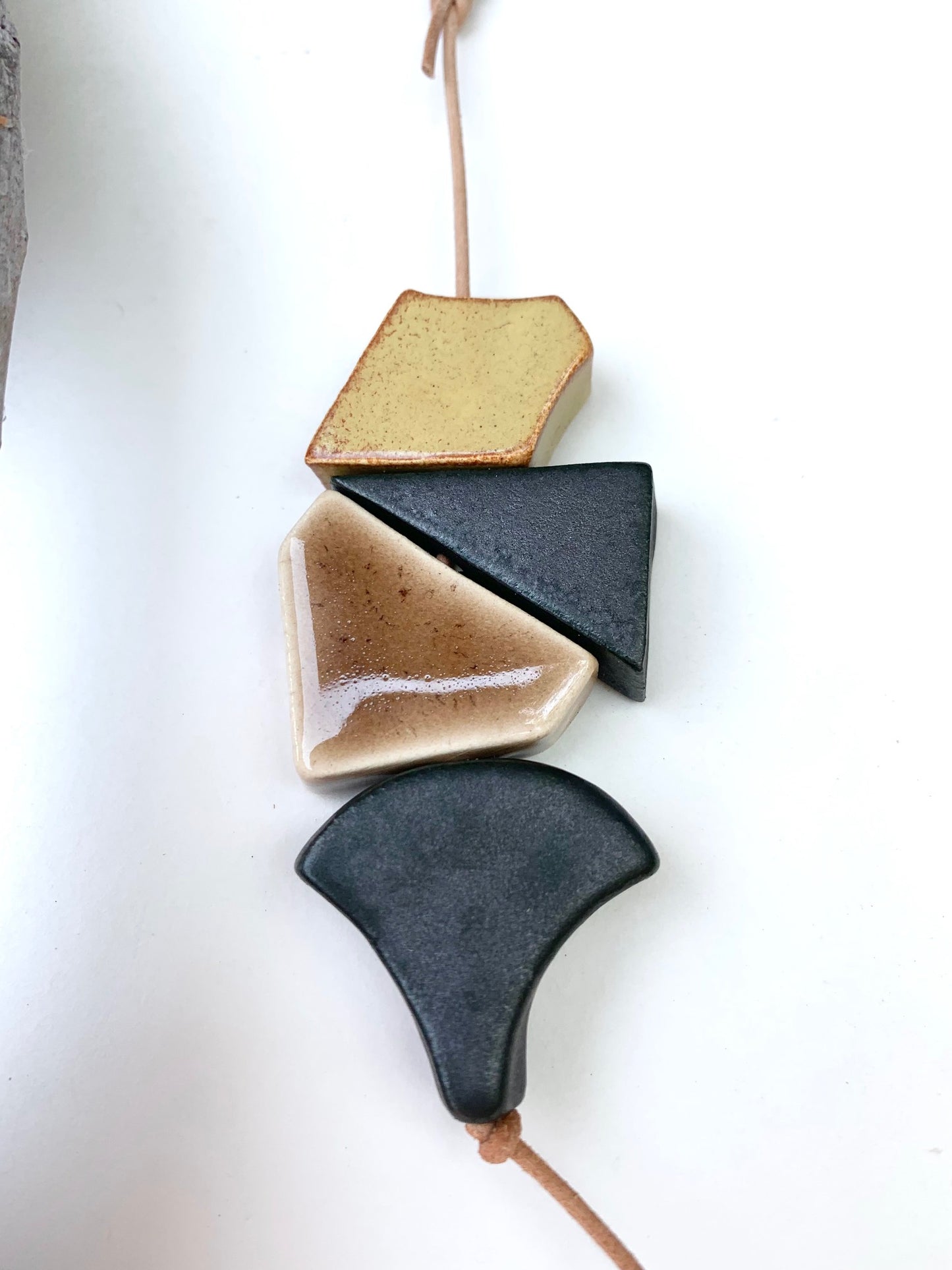 one of a kind 'hepworth' sculptural wall hanging piece