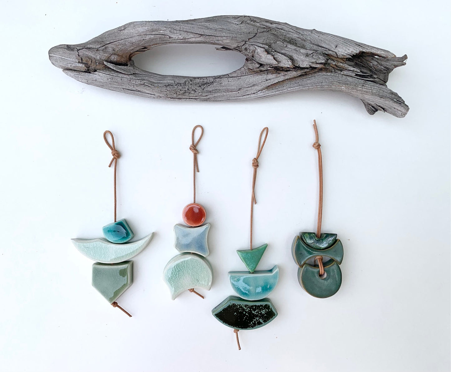 sold - one of a kind 'hepworth' sculptural hanging piece