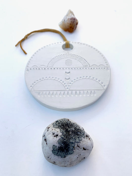 sold - 'footpath to peace' one of a kind plaque