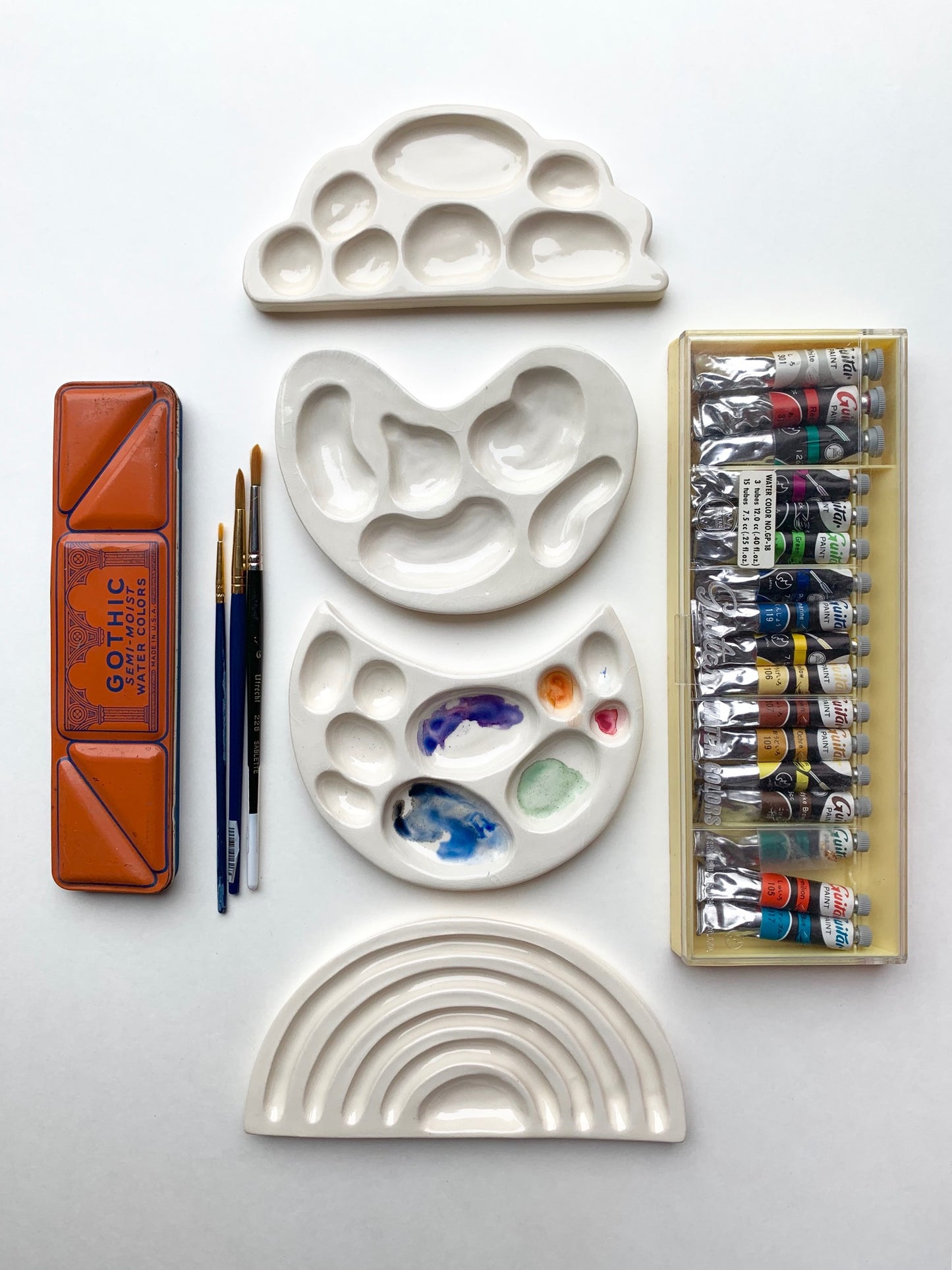 white cloud watercolor palette