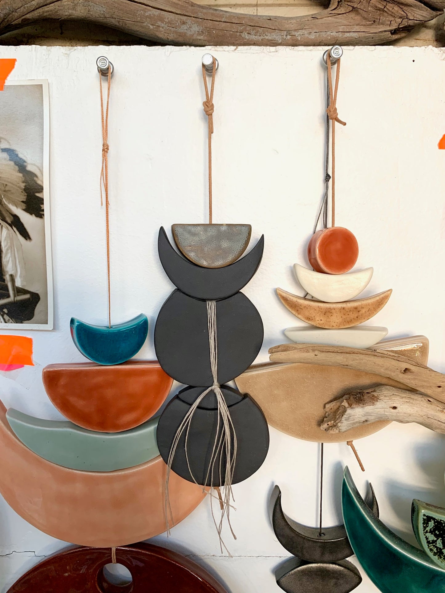sold - one of a kind, 'sympathetic fibers' ceramic hanging