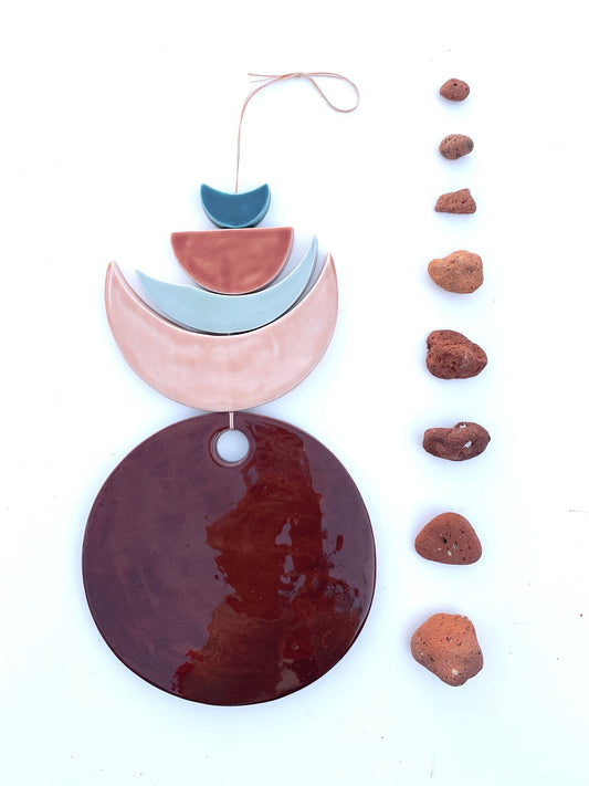 one of a kind 'bloodstream dust' large desert & ocean piece - SOLD