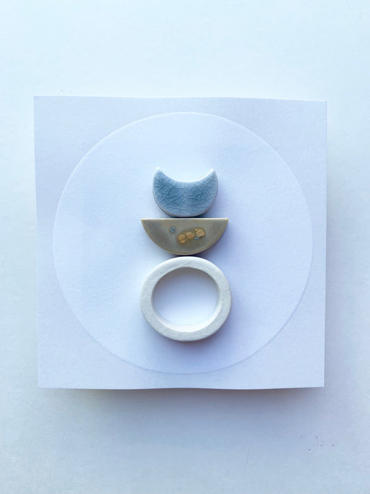 sold - one of a kind, symbiotic ceramic wall square piece