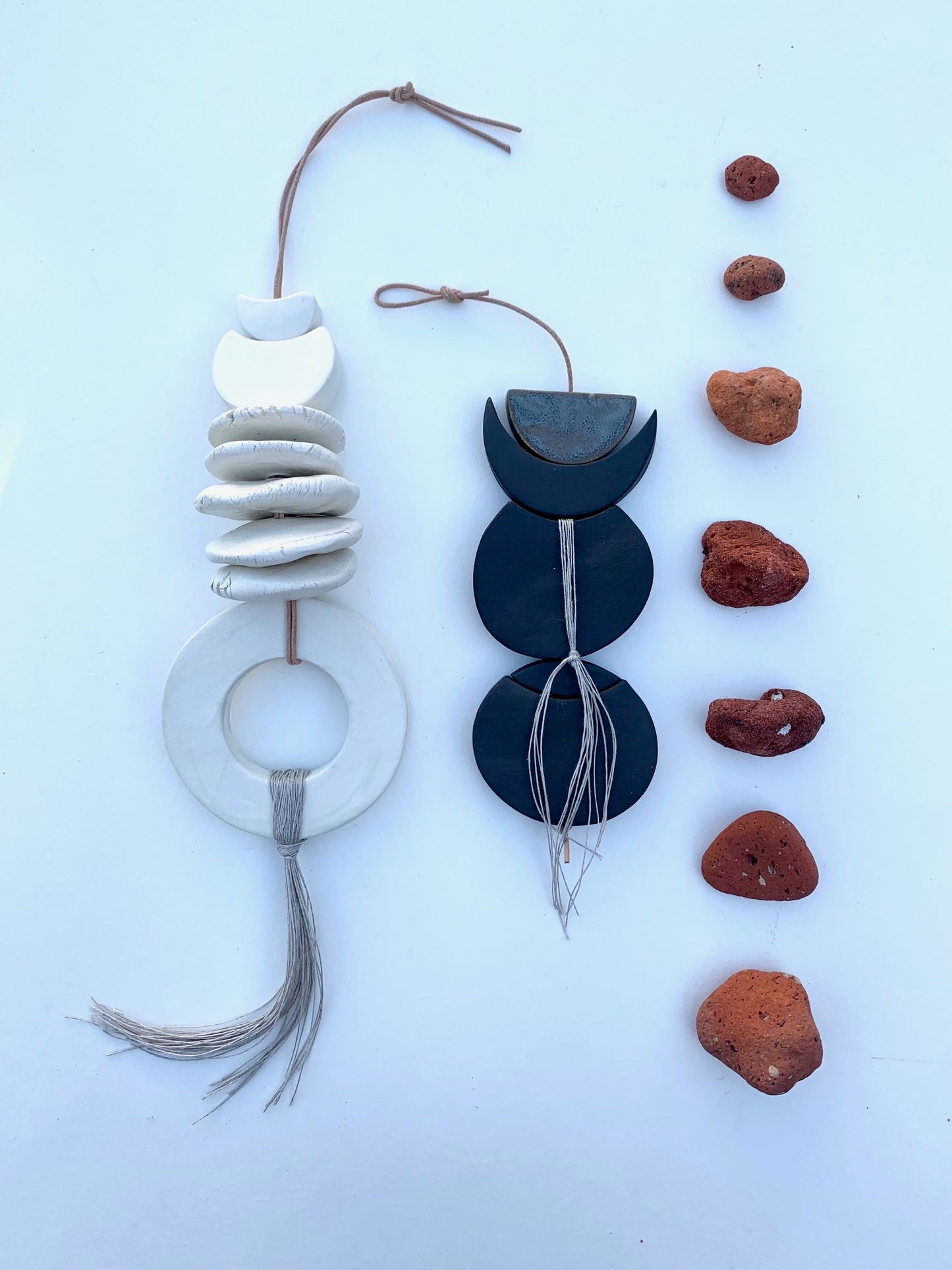 sold - one of a kind, 'sympathetic fibers' ceramic hanging