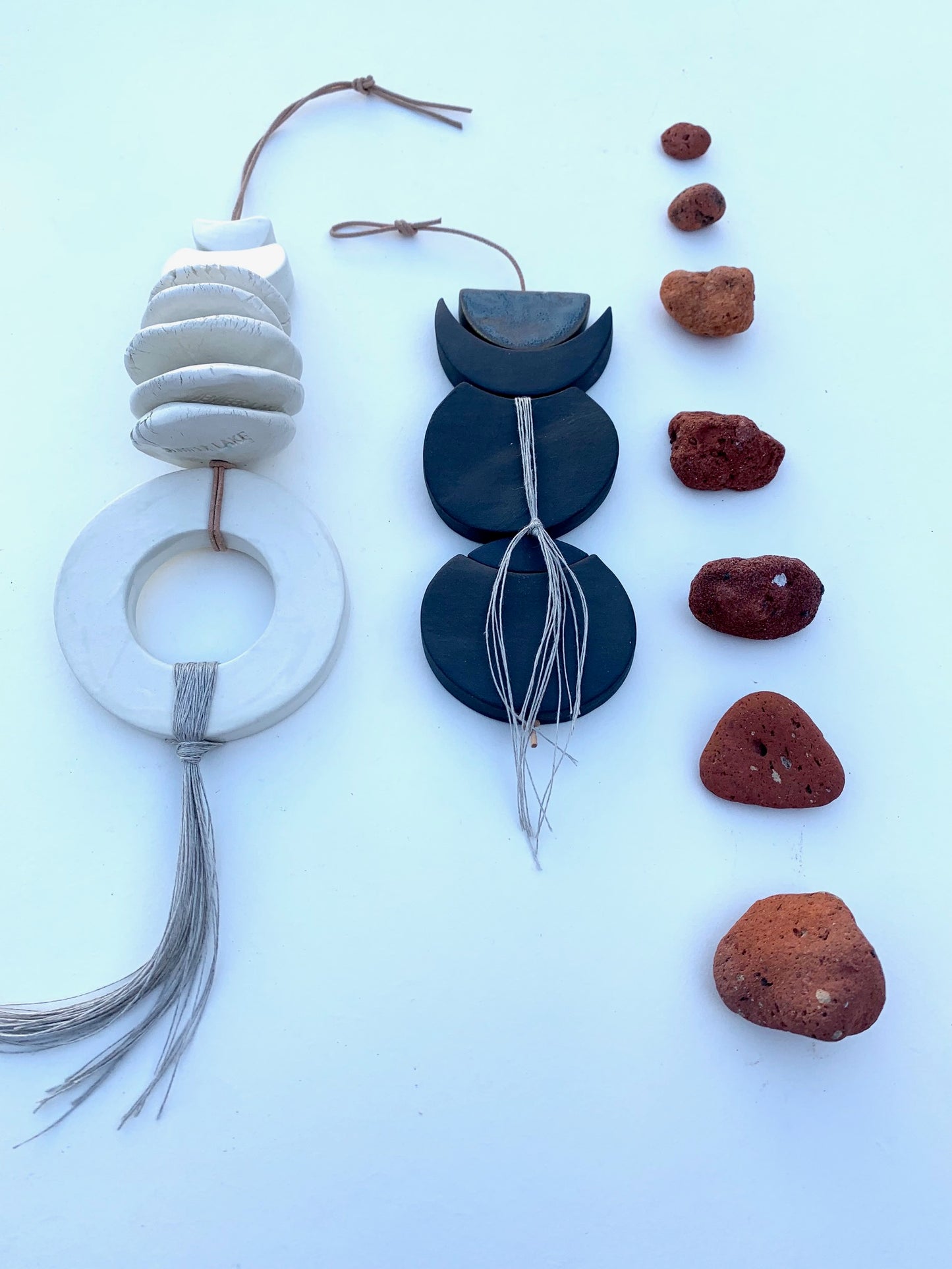 sold - one of a kind, 'sympathetic fibers' ceramic hanging