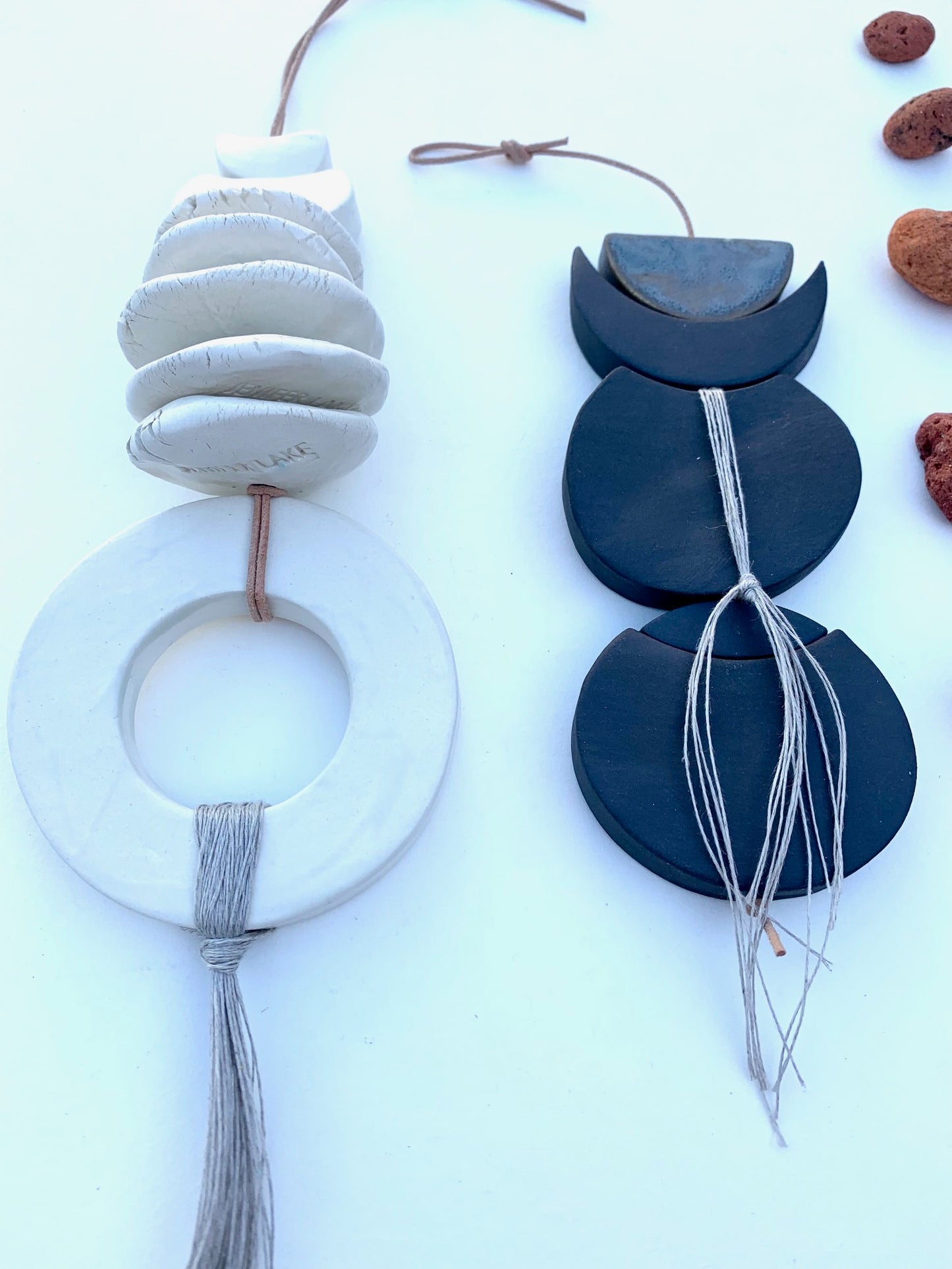 sold - one of a kind, 'sympathetic fibers' ceramic hanging