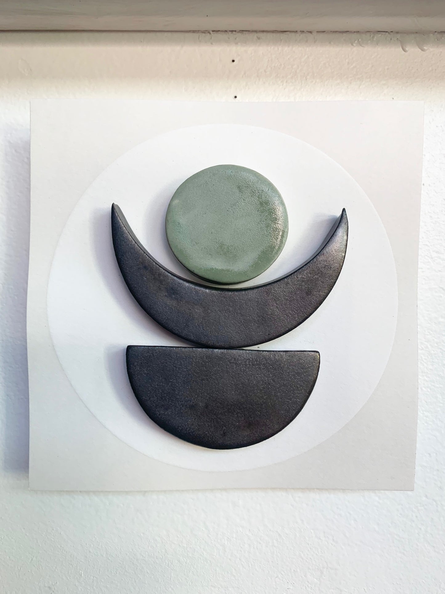 sold - one of a kind, symbiotic ceramic piece; square