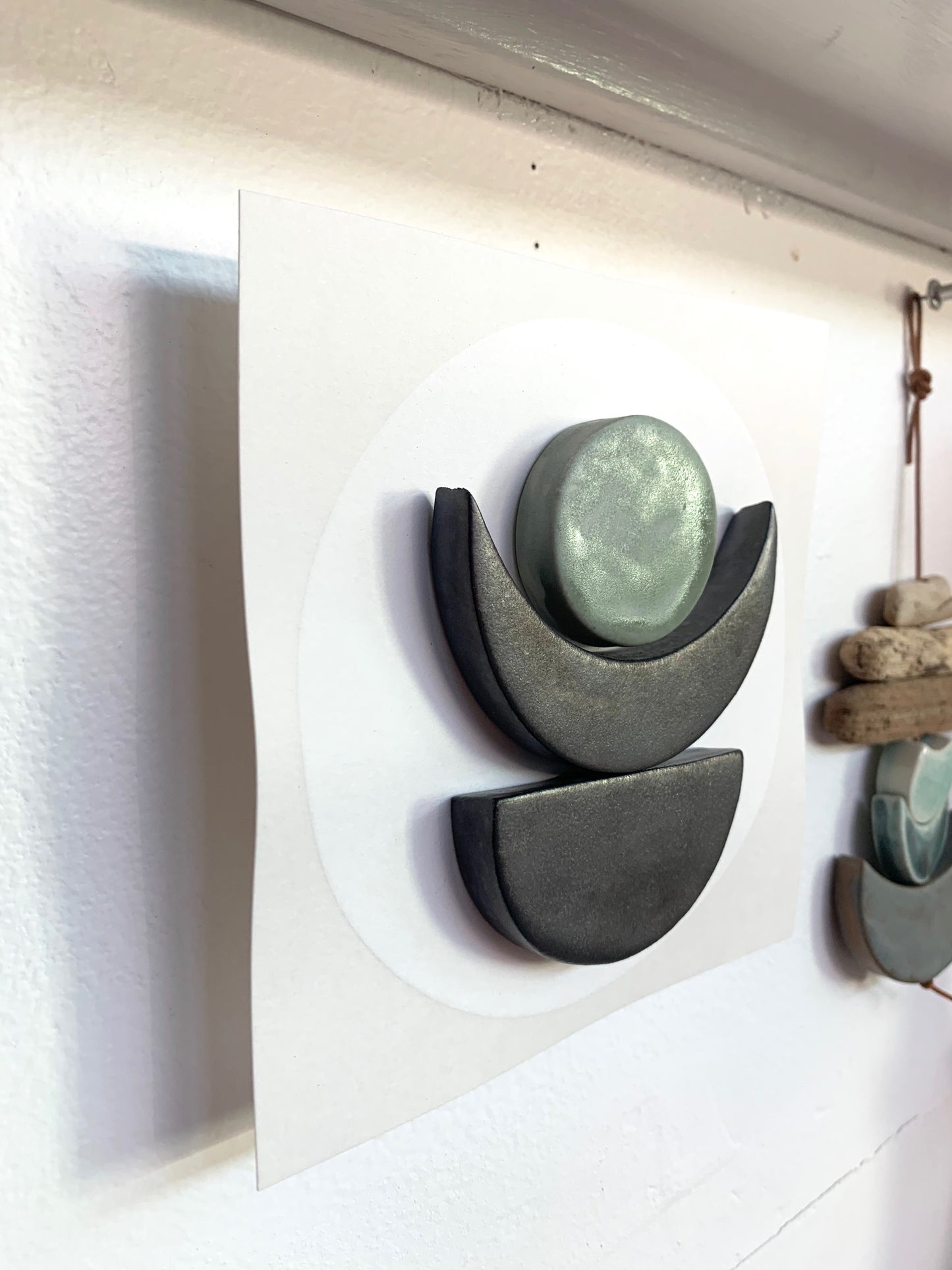 sold - one of a kind, symbiotic ceramic piece; square