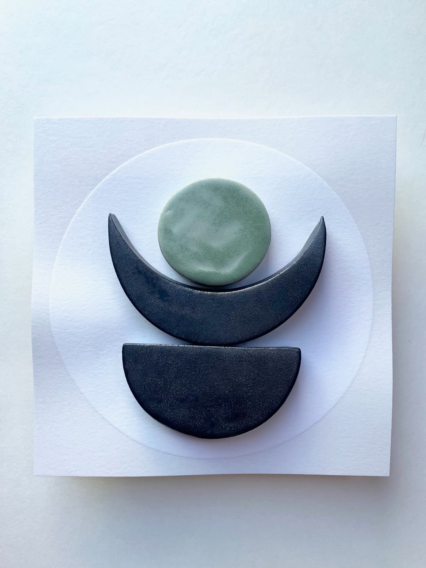 sold - one of a kind, symbiotic ceramic piece; square