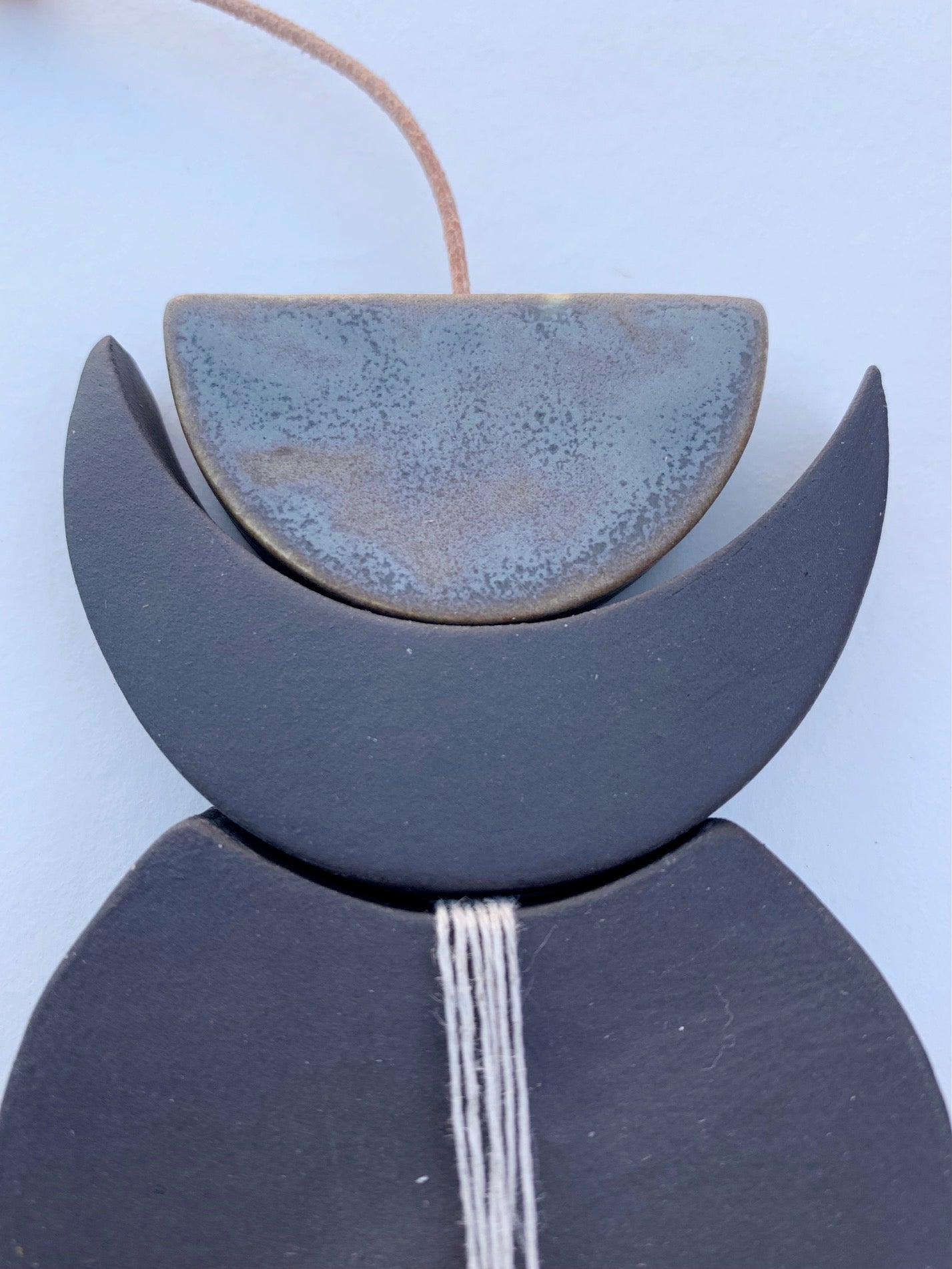 sold - one of a kind, 'sympathetic fibers' ceramic hanging